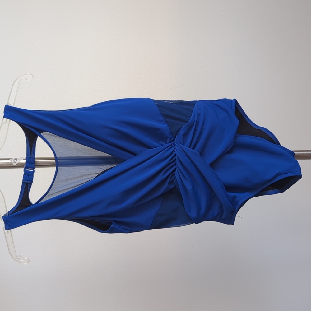 Aqua Green Bathing Suit One Piece Large Blue